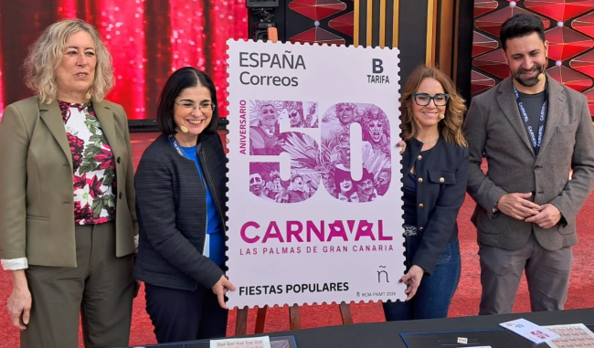 Correos presenta un sello por el 50 aniversario del Carnaval de Las Palmas de Gran Canaria