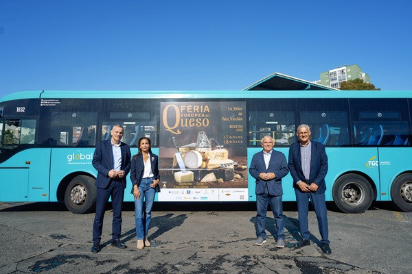 La Feria Europea del Queso viaja por toda Gran Canaria a bordo de las guaguas de Global