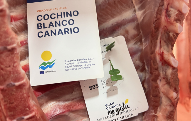 La consejera de Desarrollo Económico conoce de primera mano el plan de producción ganadero-cárnica de KM0 de Frimancha Canarias