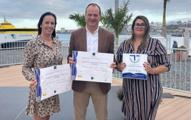 La Oficina de Turismo y el Museo de Historia de Agüimes reciben los distintivos de calidad turística SICTED