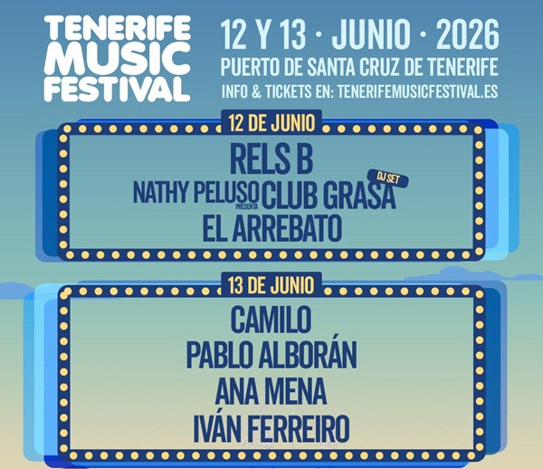 Rels B, Camilo, Nathy Peluso y Pablo Alborán lideran la cuenta atrás hacia Tenerife Music Festival 2026