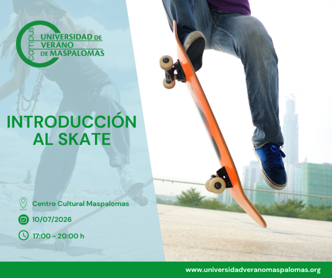 El curso para perfeccionamiento de la práctica del Skate regresa a la Universidad de Verano de Maspalomas