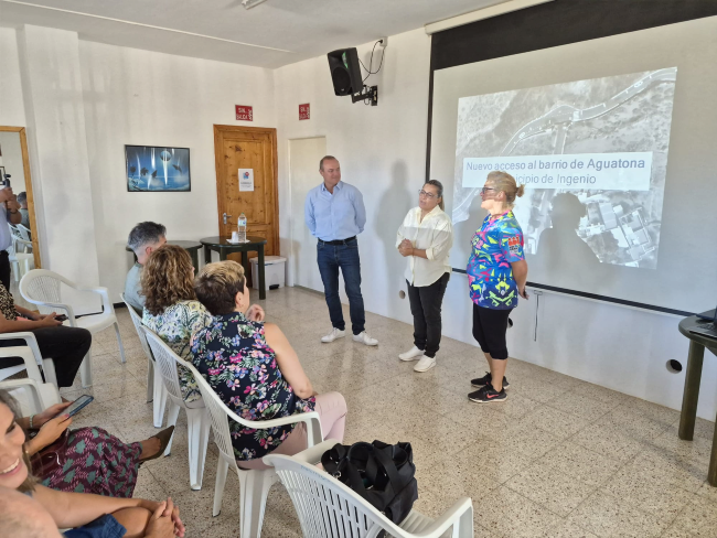 Obras Públicas planifica un nuevo acceso más seguro y cómodo al barrio de Aguatona desde la GC-100, en Ingenio