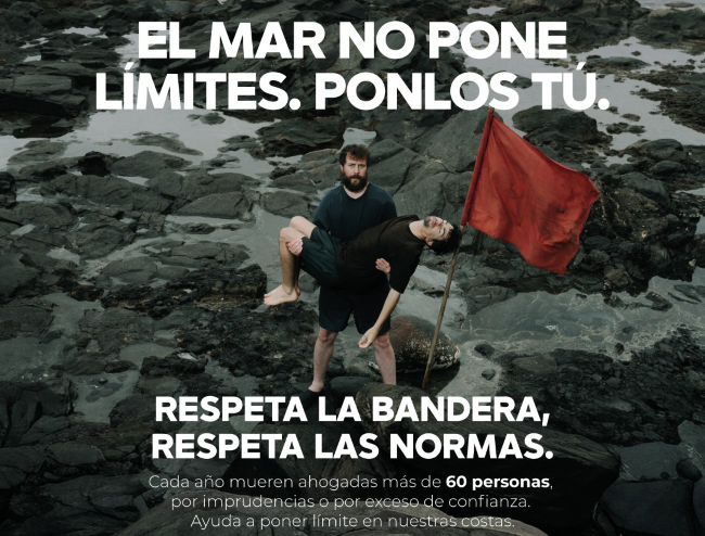 “Respeta la bandera, respeta las normas”, nueva campaña del Gobierno de Canarias contra los ahogamientos