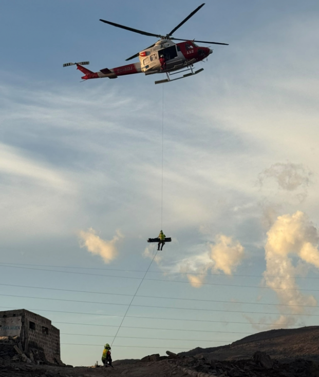 Evacuado en helicóptero un hombre de 24 años tras caer de un ‘buggy’ en Gran Canaria